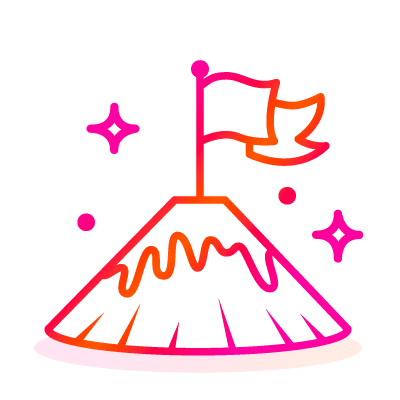 Mountain and flag icon | Carry